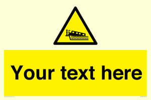 Custom warning grounding narrow boat on lock cill